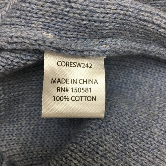 NEW Flag & Anthem Men's Blue 1/4 Zip Sweater Cotton size Small Read Desc. - Picture 8 of 10